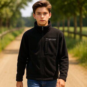 Spyder XTL Boys Softshell Black Jacket Durable Weather-Ready Size Med